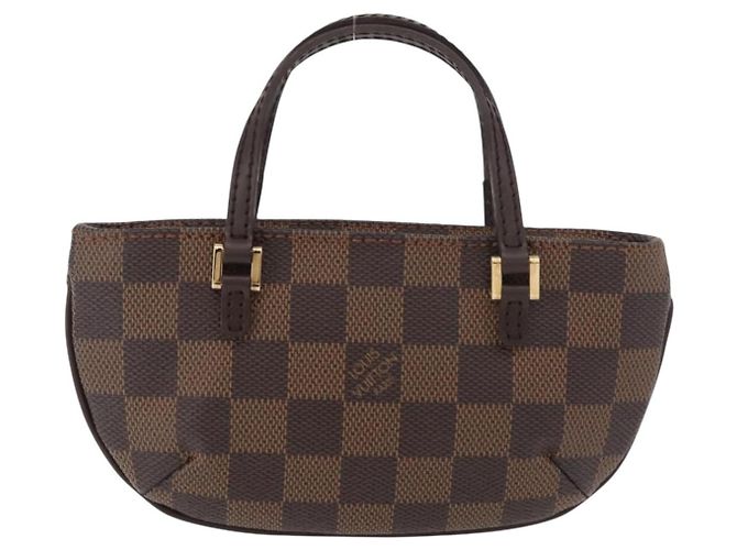 Louis Vuitton Manosque Pochette Damier Ebene GM Marrone - vista 2