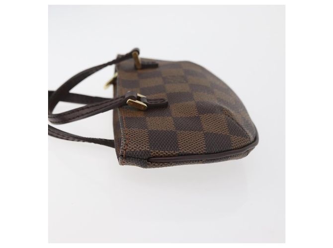 Louis Vuitton Manosque Pochette Damier Ebene GM Marrone - vista 4