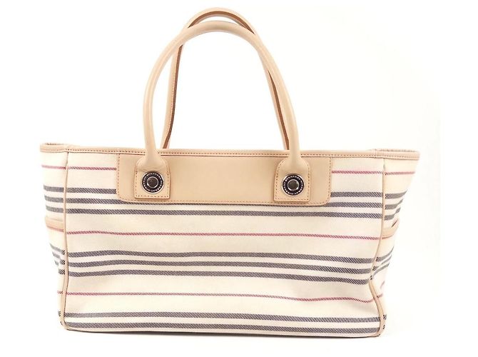 Burberry Borsa Tote Haymarket Check Beige - vista 12