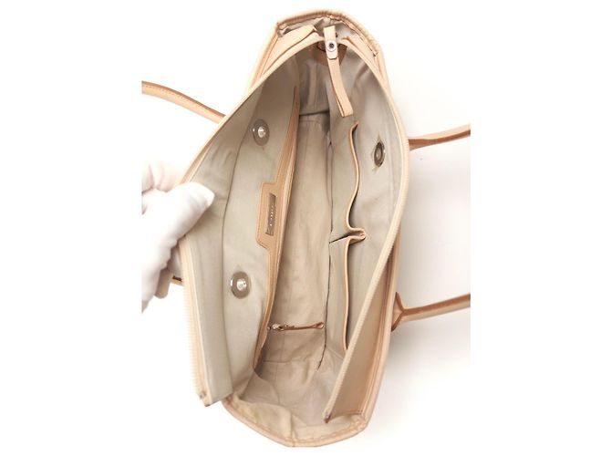 Burberry Borsa Tote Haymarket Check Beige - vista 5