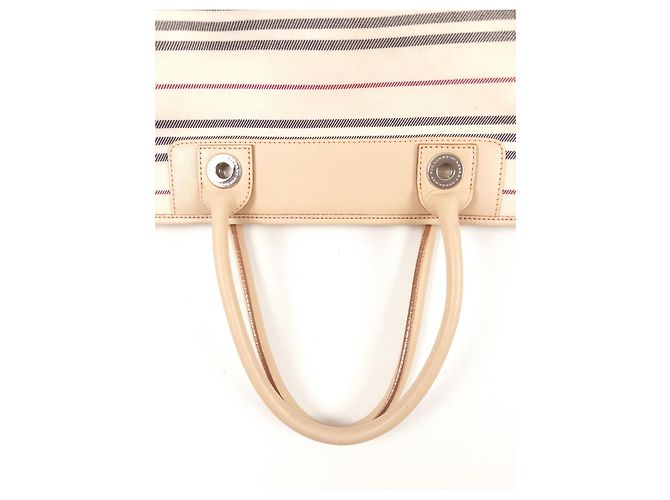 Burberry Borsa Tote Haymarket Check Beige - vista 6