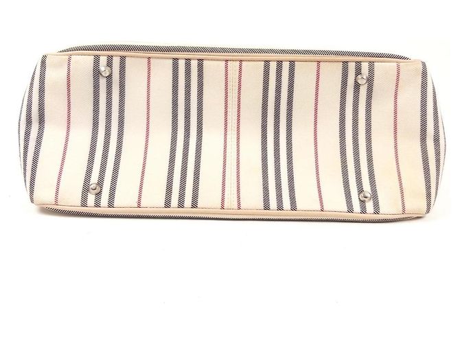 Burberry Borsa Tote Haymarket Check Beige - vista 9