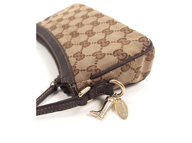 Borsa a tracolla in tela Monogram Gucci Marrone Monogramma - vista 10