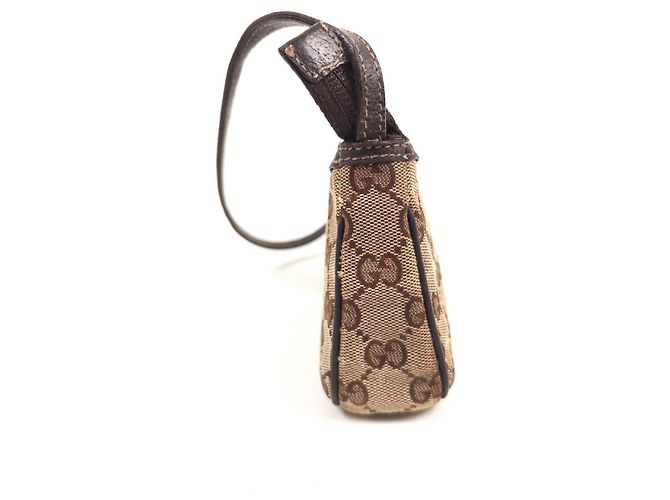 Borsa a tracolla in tela Monogram Gucci Marrone Monogramma - vista 13