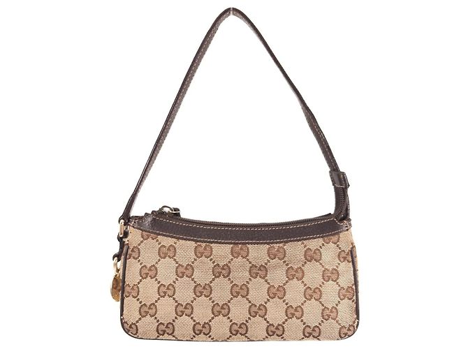 Borsa a tracolla in tela Monogram Gucci Marrone Monogramma - vista 3