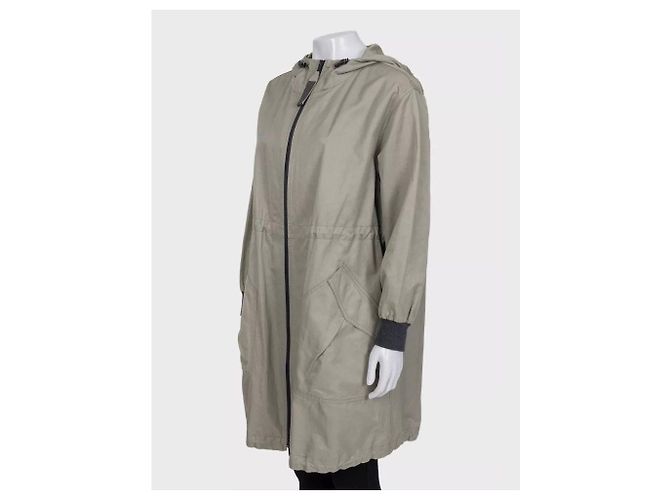Abrigo con capucha verde Brunello Cucinelli - IT40/S De segunda mano - vista 2