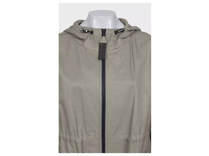 Abrigo con capucha verde Brunello Cucinelli - IT40/S De segunda mano - vista 4