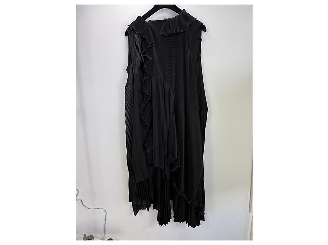 Balenciaga Plissee-Kleid Schwarz - Ansicht 2