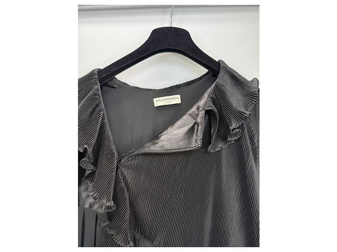 Balenciaga Plissee-Kleid Schwarz - Ansicht 3
