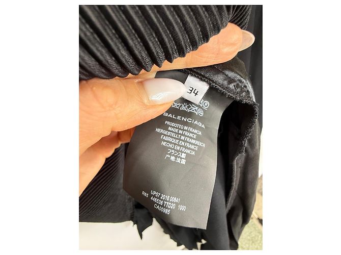 Balenciaga Plissee-Kleid Schwarz - Ansicht 5