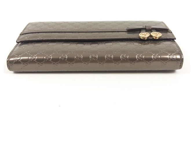 Gucci Cartera Continental Piel Charol GG Supreme Castaño - vista 3