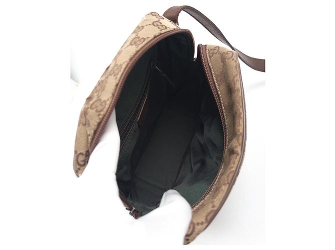 Gucci Borsa a Tracolla in Tela GG Supreme Marrone - vista 3