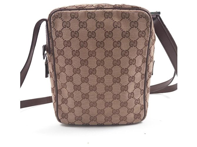 Gucci Borsa a Tracolla in Tela GG Supreme Marrone - vista 5