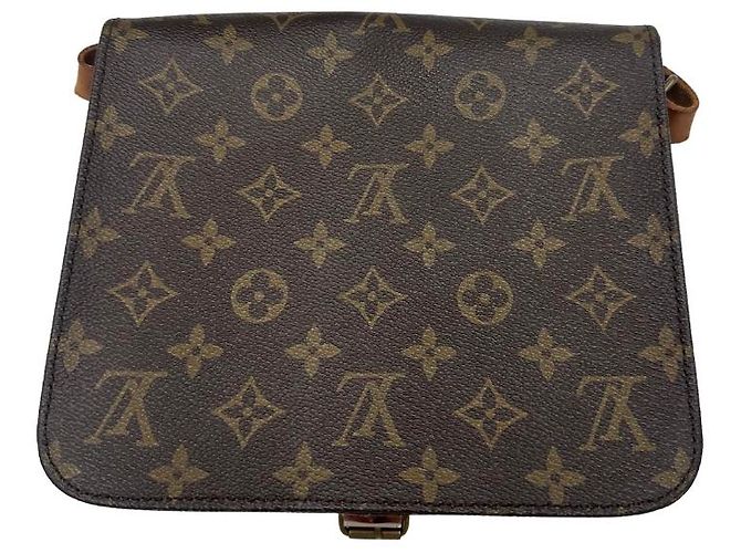 Borsa Louis Vuitton Cartouchiere Monogram Canvas MM Marrone - vista 2