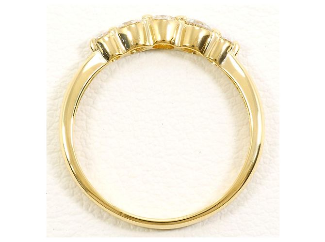 Autre Marque 18K Gelbgold-Ring mit 0,30ct Diamant Golden - Ansicht 2
