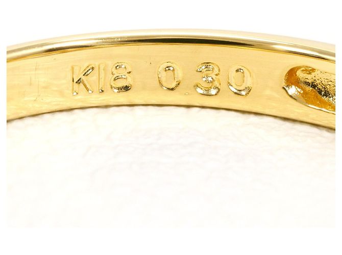 Autre Marque 18K Gelbgold-Ring mit 0,30ct Diamant Golden - Ansicht 4
