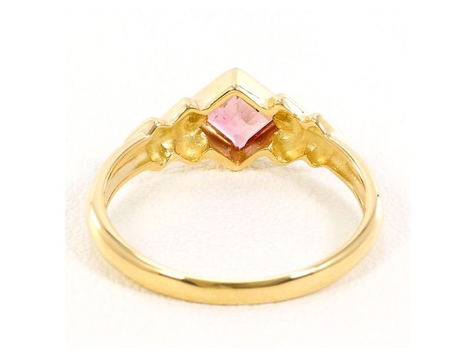 Autre Marque 18K Gelbgold-Ring mit rosa Turmalin Pink Golden - Ansicht 3