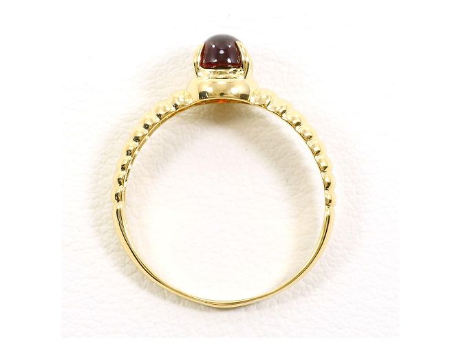 Autre Marque 18K Gelbgold-Ring mit Granat Golden - Ansicht 2