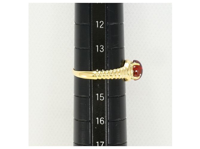 Autre Marque 18K Gelbgold-Ring mit Granat Golden - Ansicht 6