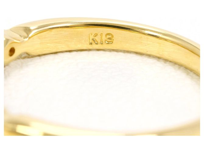 Autre Marque 18K Gelbgold-Ring mit Diamant Golden - Ansicht 4