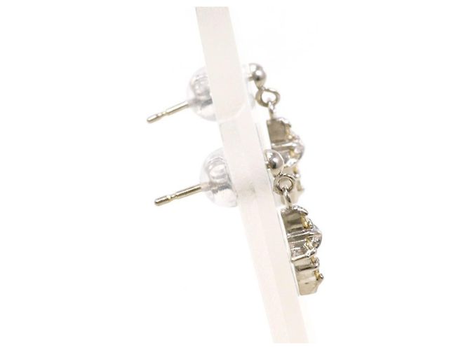 Autre Marque Orecchini a lobo in oro bianco 18K con diamanti gialli D'oro Giallo - vista 2