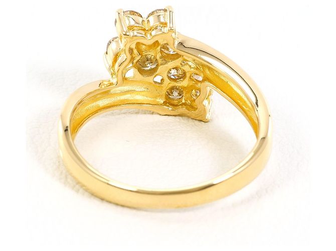 Autre Marque 18K Gelbgold-Ring mit braunem Diamanten Golden - Ansicht 3
