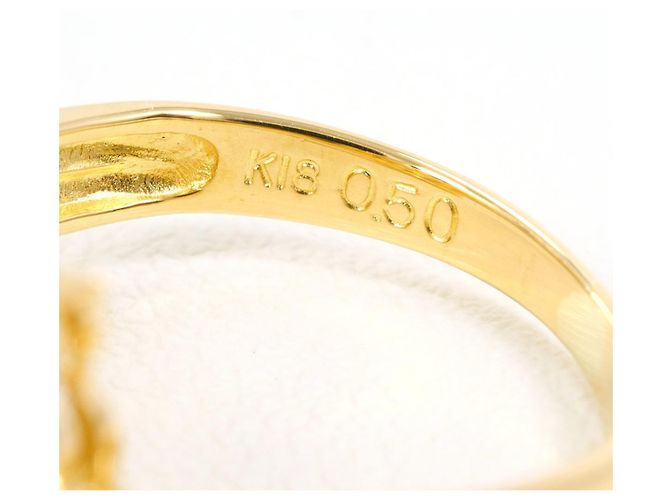 Autre Marque 18K Gelbgold-Ring mit braunem Diamanten Golden - Ansicht 4