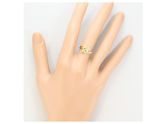 Autre Marque 18K Gelbgold-Ring mit braunem Diamanten Golden - Ansicht 5