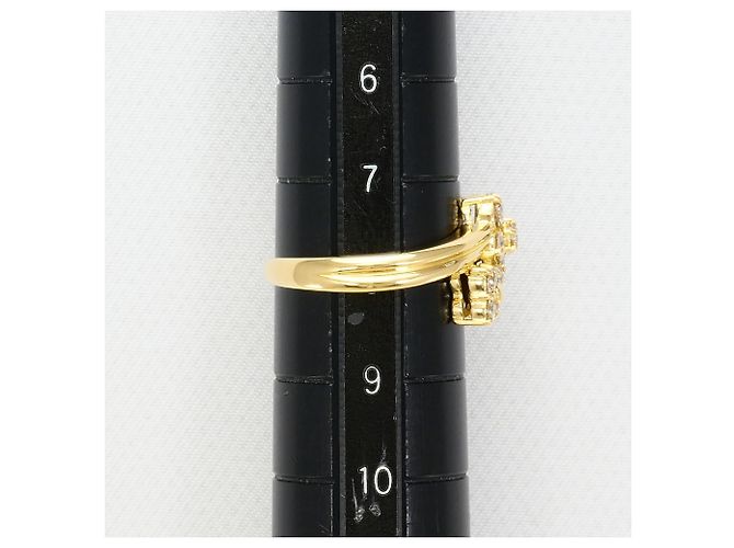 Autre Marque 18K Gelbgold-Ring mit braunem Diamanten Golden - Ansicht 6