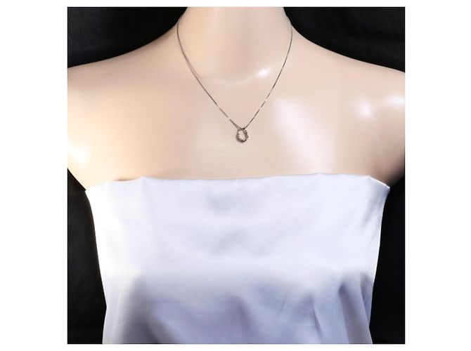 Autre Marque Collana in oro bianco 18K con diamante marrone D'oro - vista 5