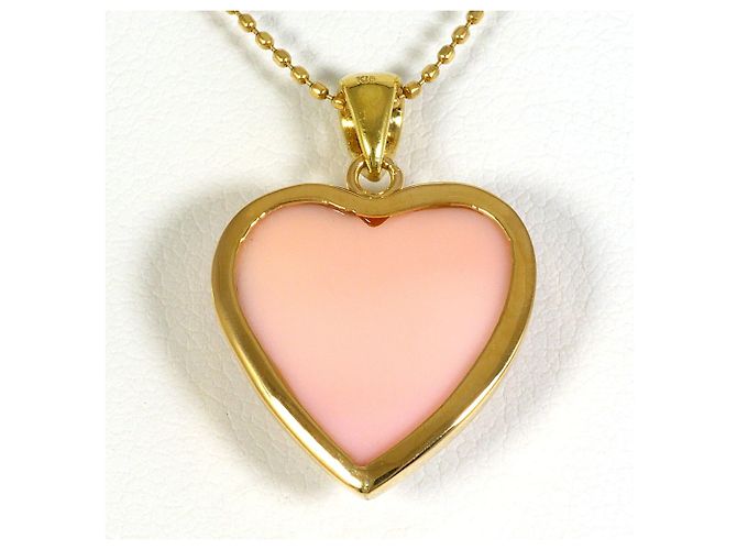 Autre Marque Collar de oro amarillo de 18K con camafeo de concha Dorado - vista 3