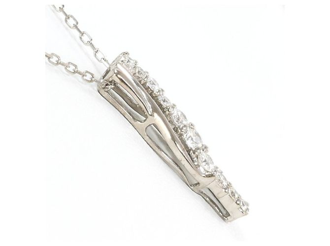 Autre Marque 18K Weißgoldkette mit Diamant Golden - Ansicht 2
