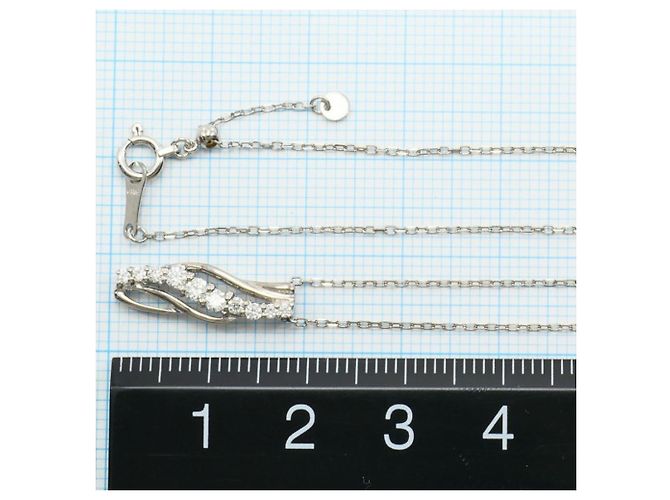 Autre Marque 18K Weißgoldkette mit Diamant Golden - Ansicht 4