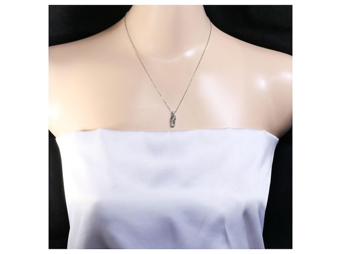 Autre Marque 18K Weißgoldkette mit Diamant Golden - Ansicht 5