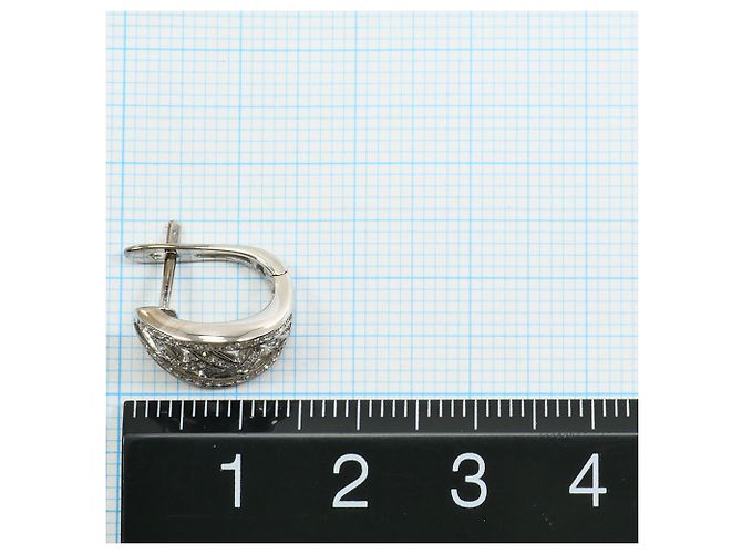 Autre Marque Orecchini a lobo in oro bianco 18K e diamanti D'oro - vista 3
