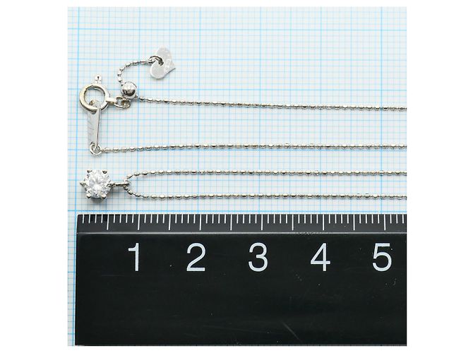 Autre Marque Collana in oro bianco 18K con zircone Argento D'oro - vista 4