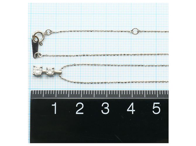 Autre Marque 18K Weißgoldkette mit Diamant Golden - Ansicht 4