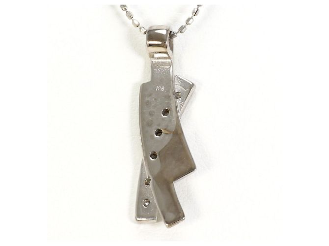 Autre Marque Collana in oro bianco 18K con zircone cubico D'oro - vista 3