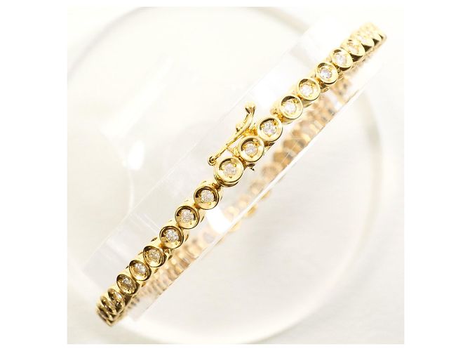 Autre Marque Bracciale con charm in oro giallo 18K con diamante D'oro - vista 3