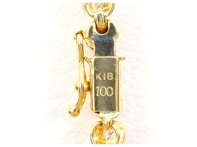 Autre Marque Bracciale con charm in oro giallo 18K con diamante D'oro - vista 4