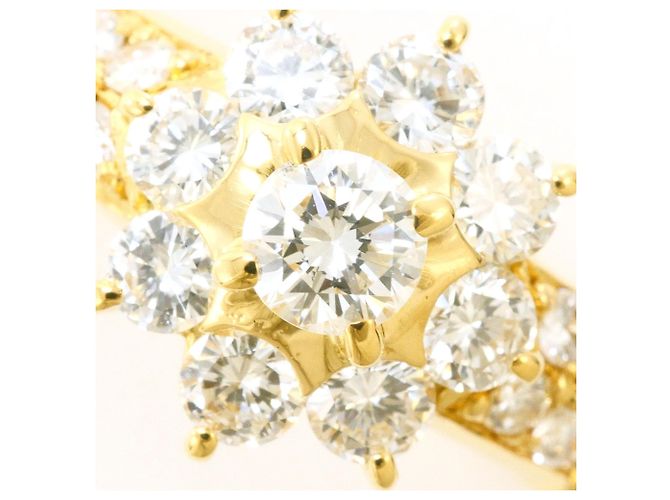 Autre Marque Anello a fascia in oro giallo 18K e diamanti D'oro - vista 2
