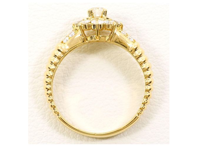 Autre Marque Anello a fascia in oro giallo 18K e diamanti D'oro - vista 3