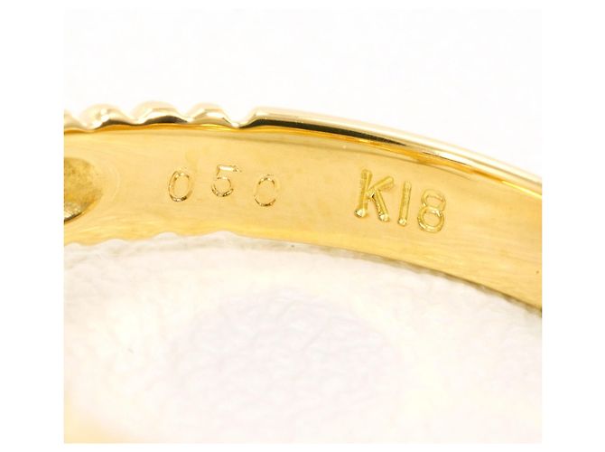 Autre Marque Anello a fascia in oro giallo 18K e diamanti D'oro - vista 5