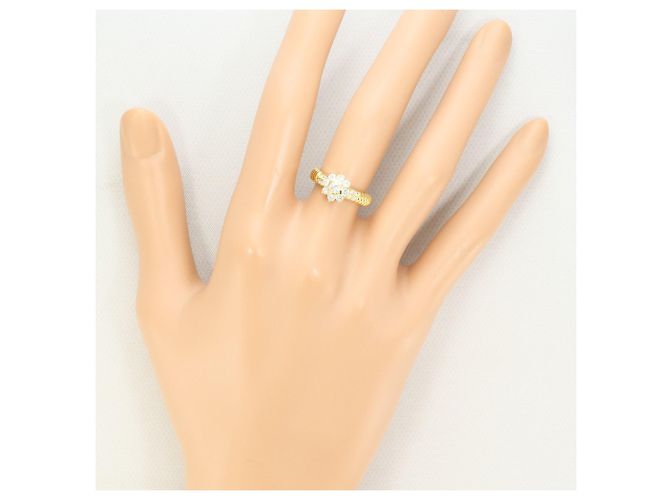 Autre Marque Anello a fascia in oro giallo 18K e diamanti D'oro - vista 6