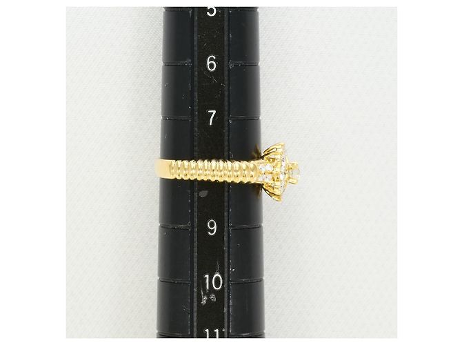 Autre Marque Anello a fascia in oro giallo 18K e diamanti D'oro - vista 7