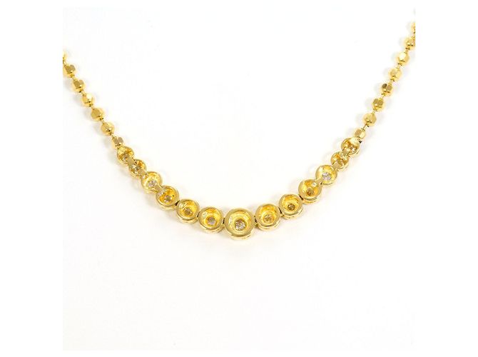 Autre Marque Collana in oro giallo 18K con diamante D'oro - vista 3