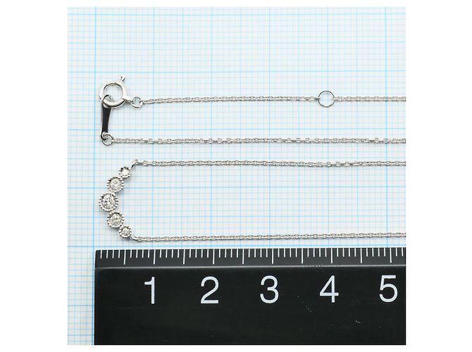 Autre Marque 18K Weißgoldkette mit Diamant Golden - Ansicht 4