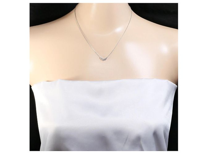 Autre Marque 18K Weißgoldkette mit Diamant Golden - Ansicht 5