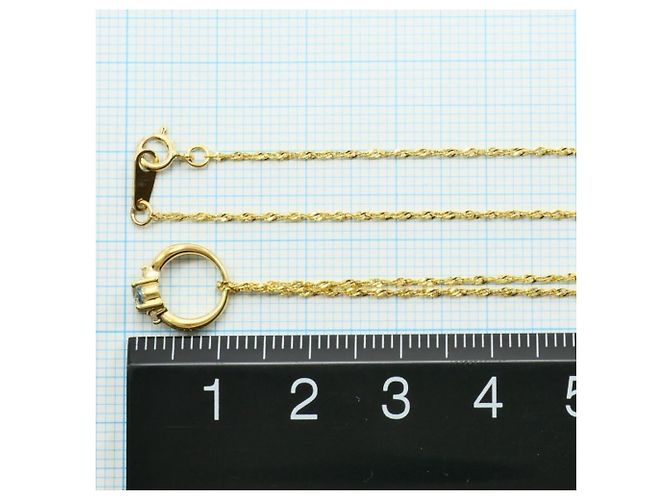 Autre Marque Collana in oro giallo 18K con acquamarina e diamante D'oro - vista 5