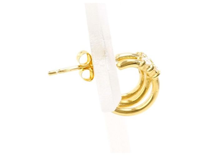 Autre Marque Orecchini a lobo in oro giallo 18K e diamante D'oro - vista 2